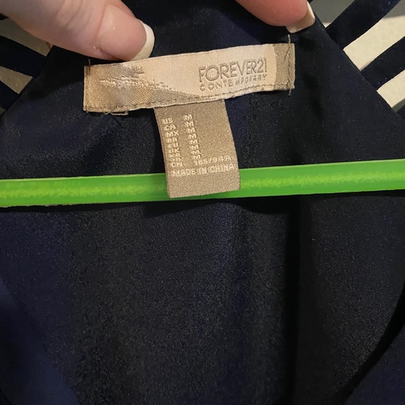 Navy Blue Shirt-Dress with Cutouts - Picture 2 of 3